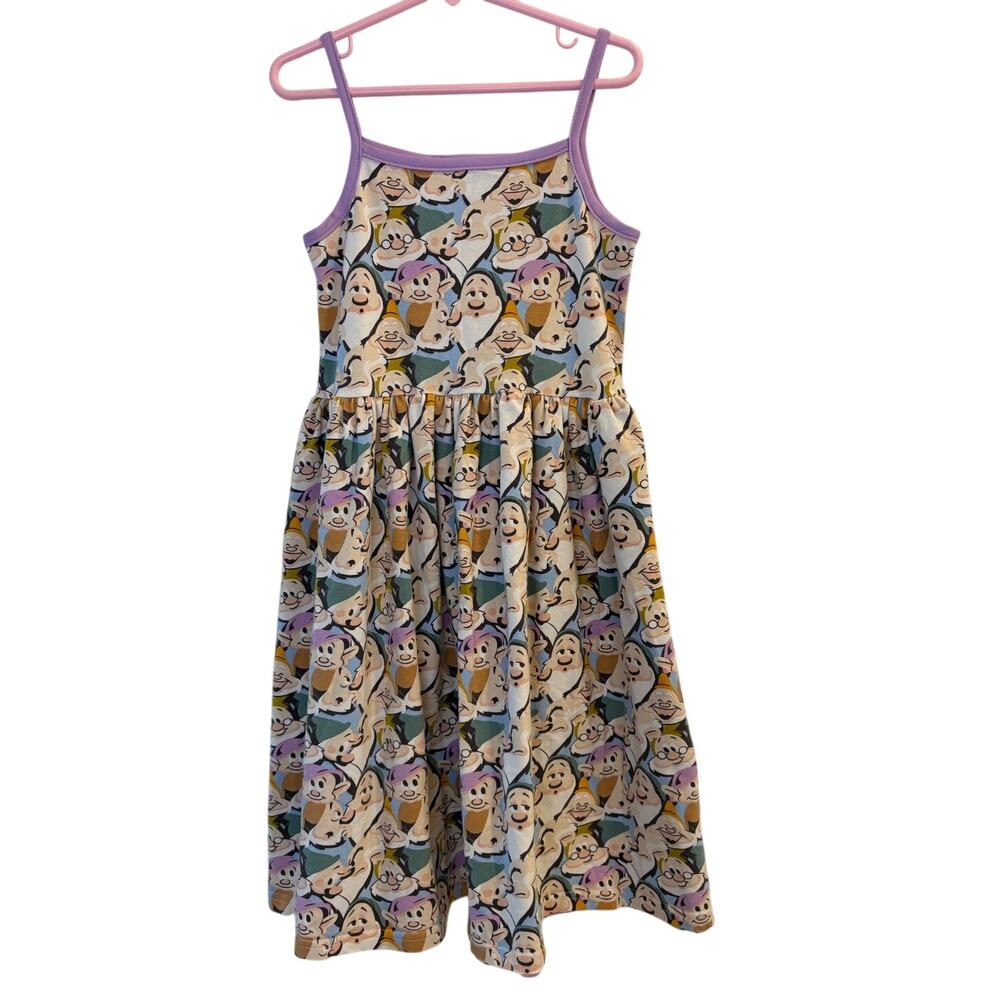 Sew Chill Size 8 Girls Disney Seven Dwarfs Snow White Twirl Dress Purple Trim